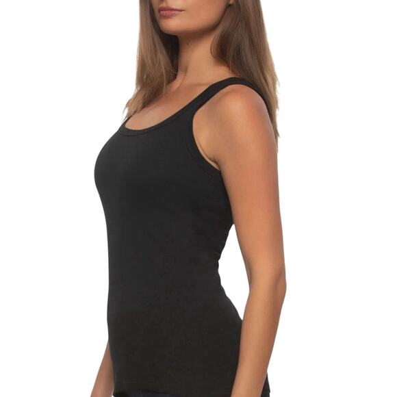 Felina Ribbed Tank 3-Pack White Tan Black Size Medium NIB - Picture 6 of 6